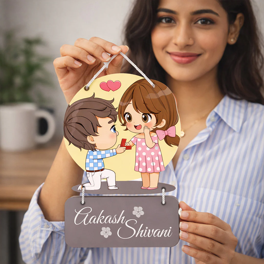 Personalized Proposal Couple Wall Hanger - Image 5