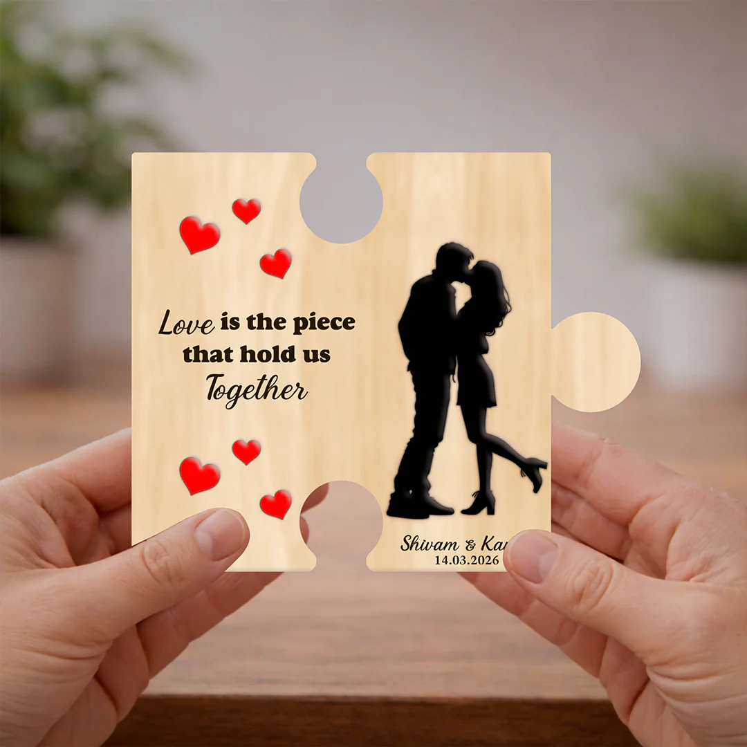 Personalized Puzzle Shape Wooden Plaque- 8x7" - Image 5