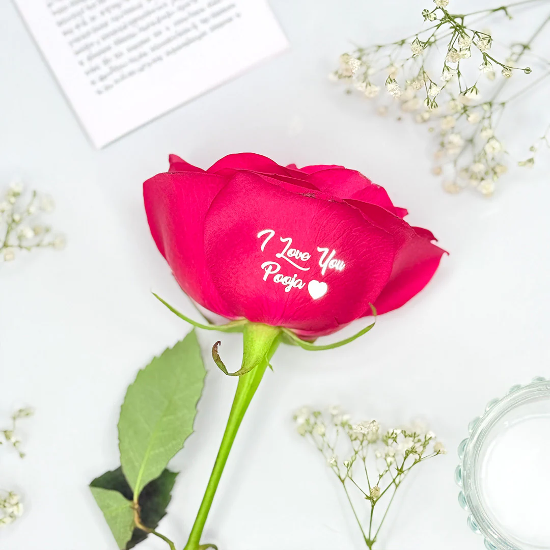 Personalized Real Red Rose with Custom Name – Elegant & Everlasting Gift - Image 8