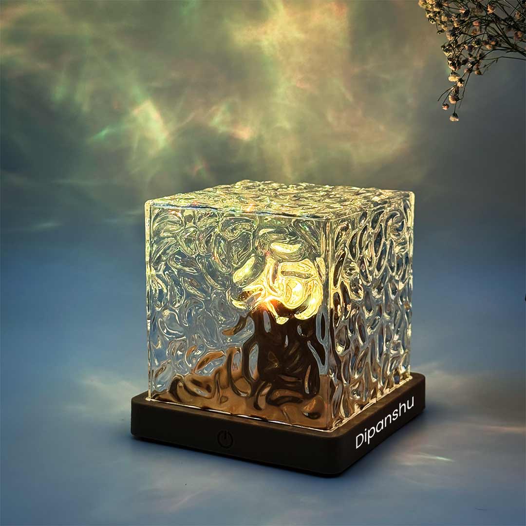 Personalized Rotating Water Pattern Night Light Lamp || USB Dynamic - Image 3