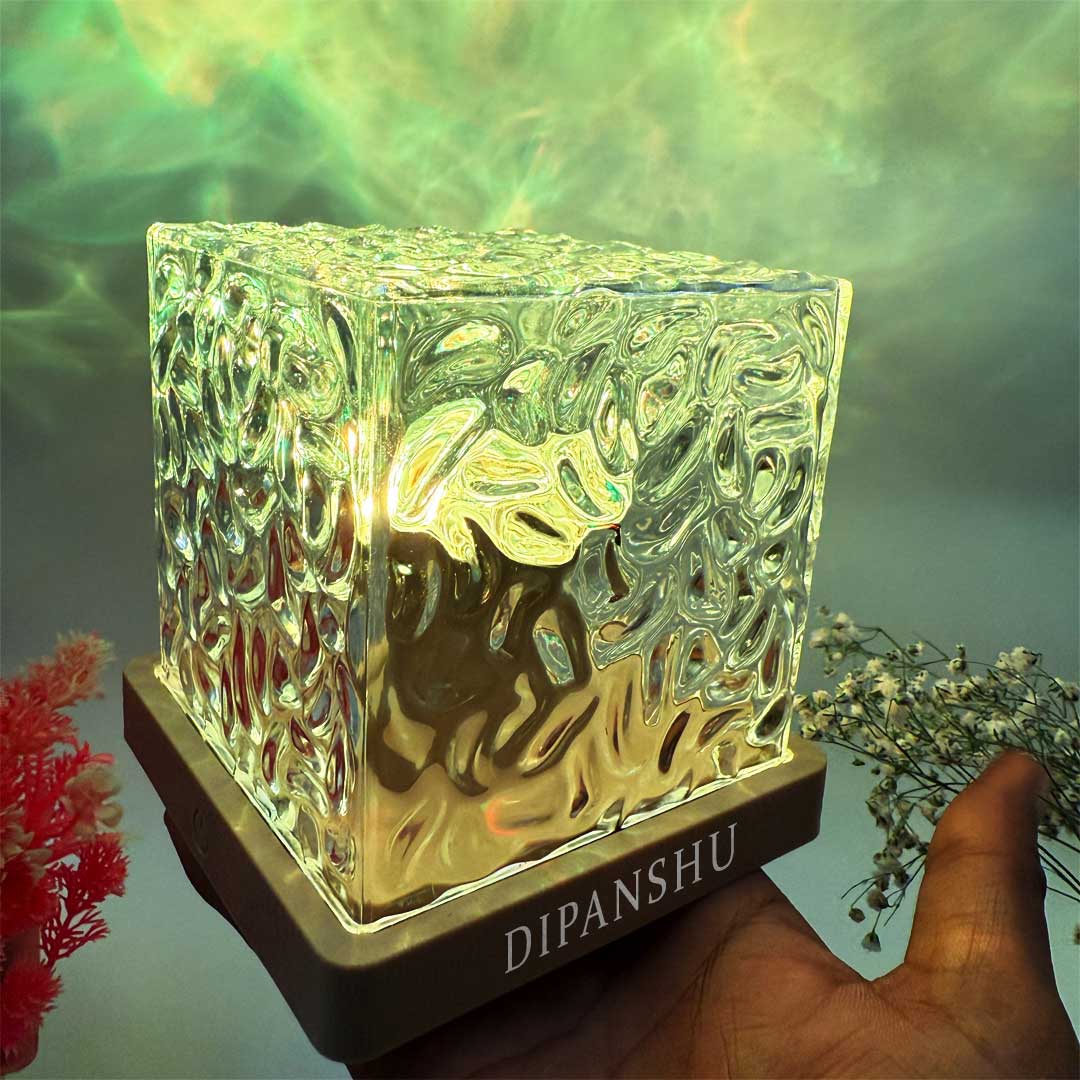Personalized Rotating Water Pattern Night Light Lamp || USB Dynamic - Image 5