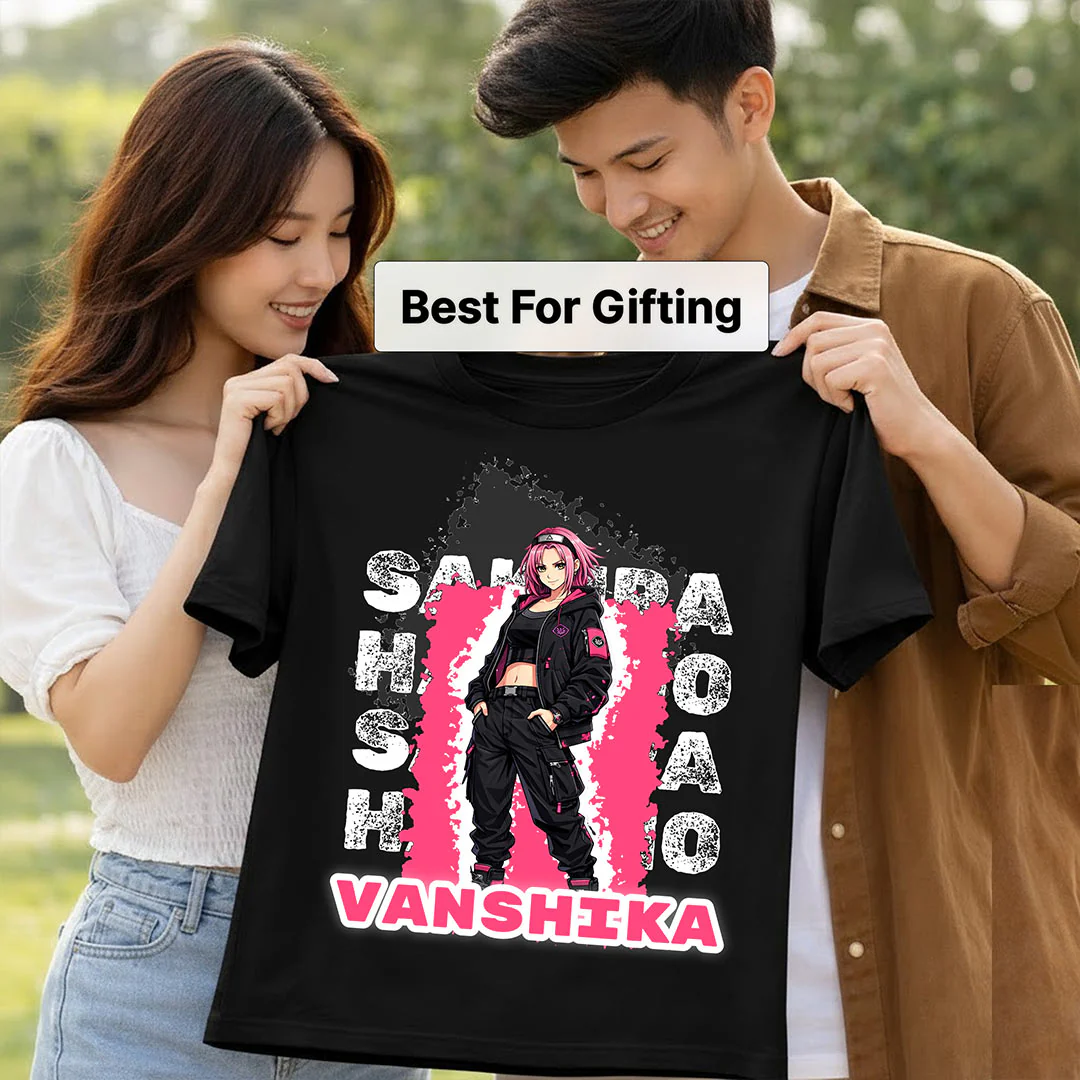 Personalized Sakura Haruno Anime Name T-Shirt - Image 3