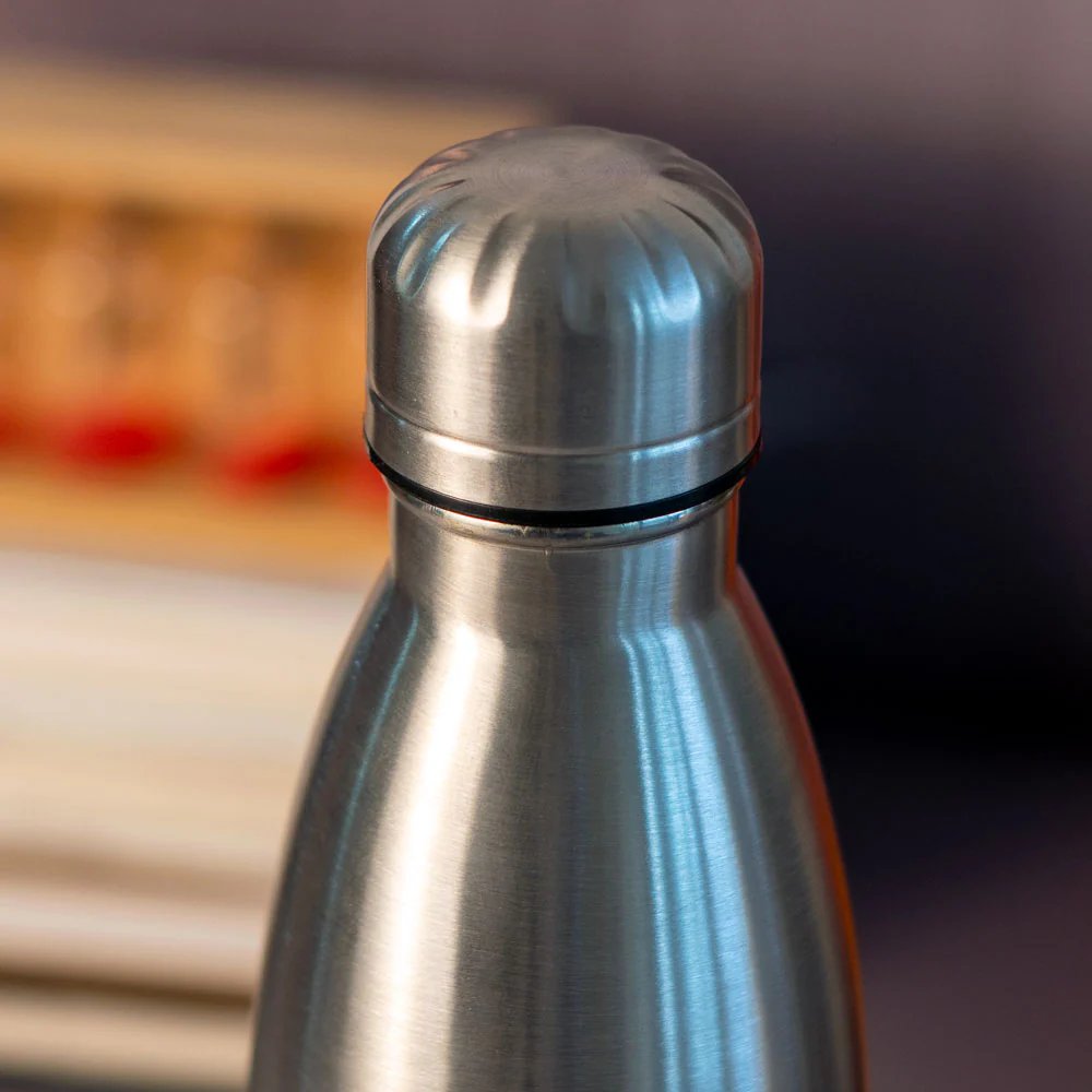 Best Personalized Silver Stainless Steel Water Bottle - Image 3