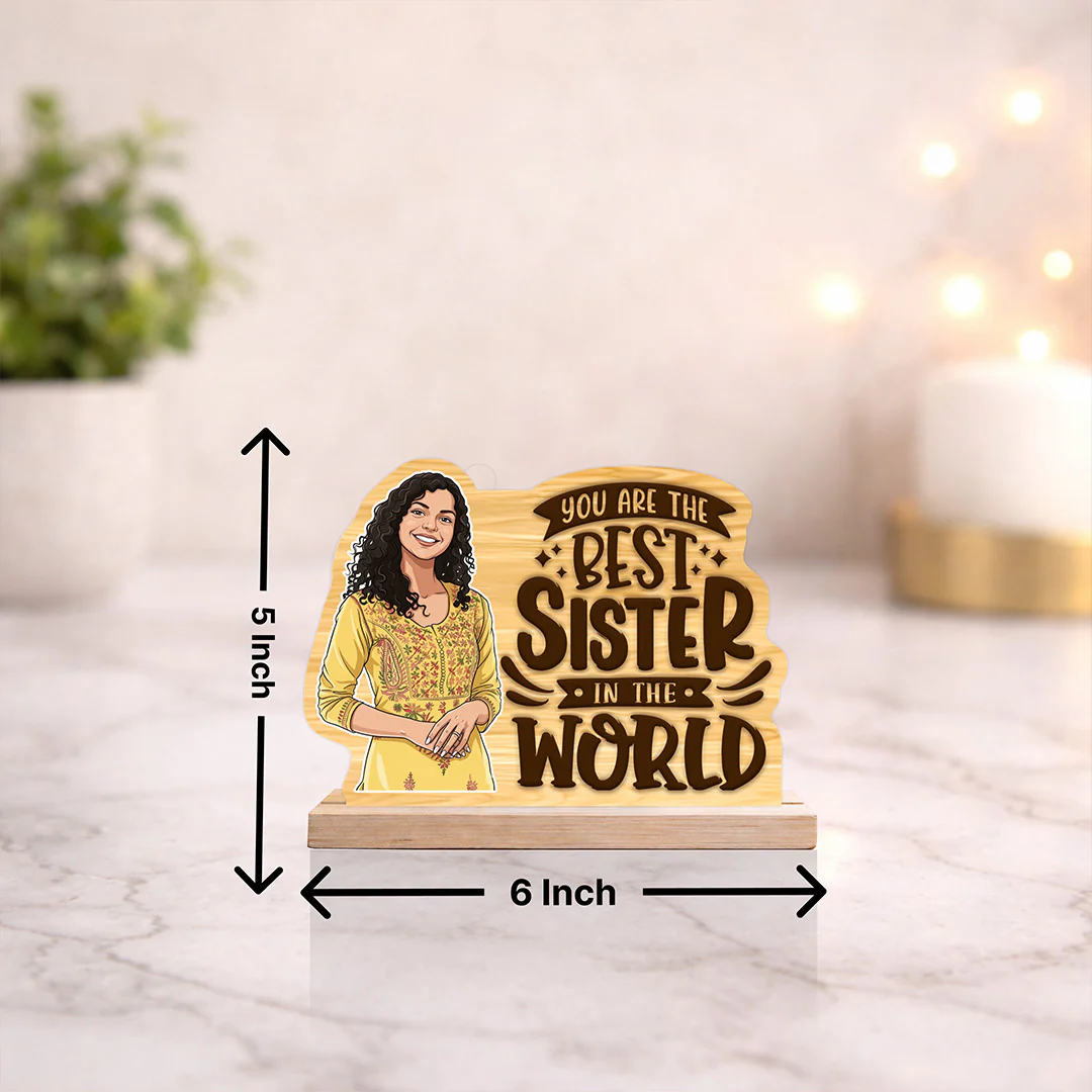 Personalized Sister Photo Table Stand –6x5" - Image 2