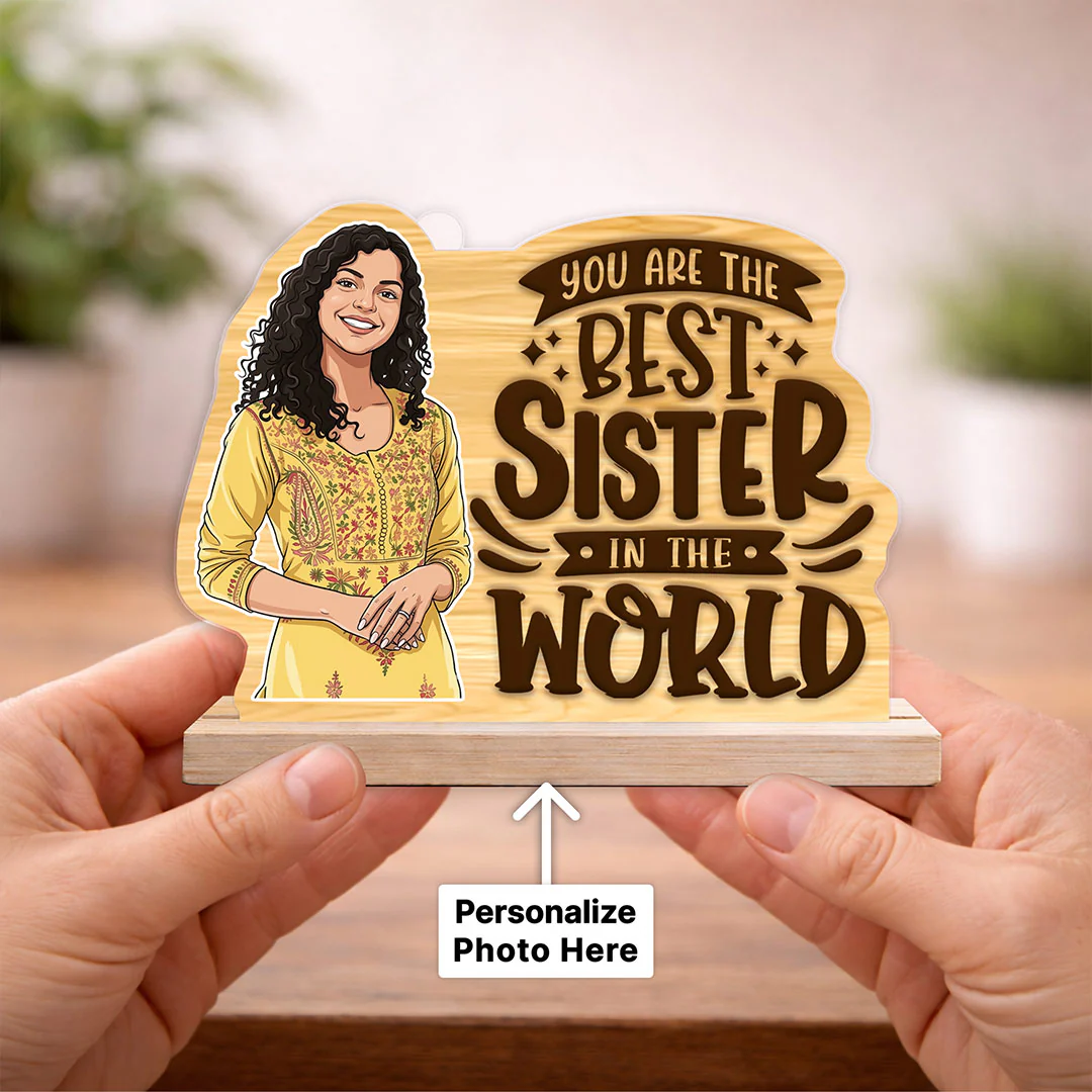 Personalized Sister Photo Table Stand –6x5" - Image 3