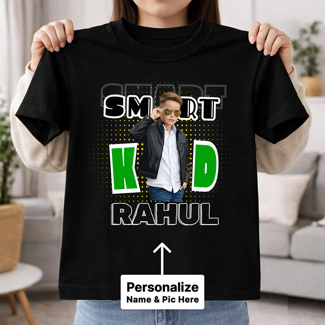 Personalized Smart Kid Boys T-Shirt - Image 2