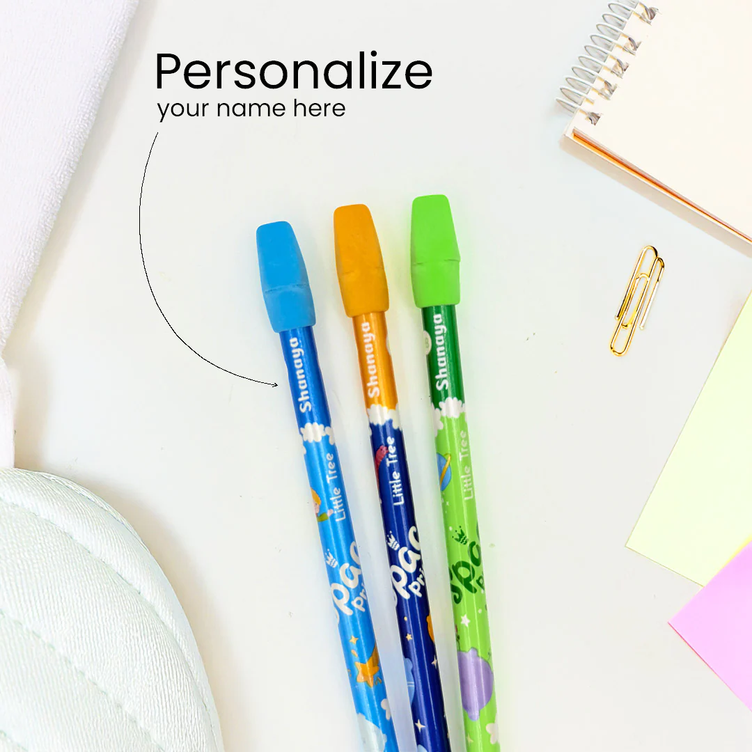 Personalized Space & Ocean Pencil With Eraser -Set of 12 - Image 3