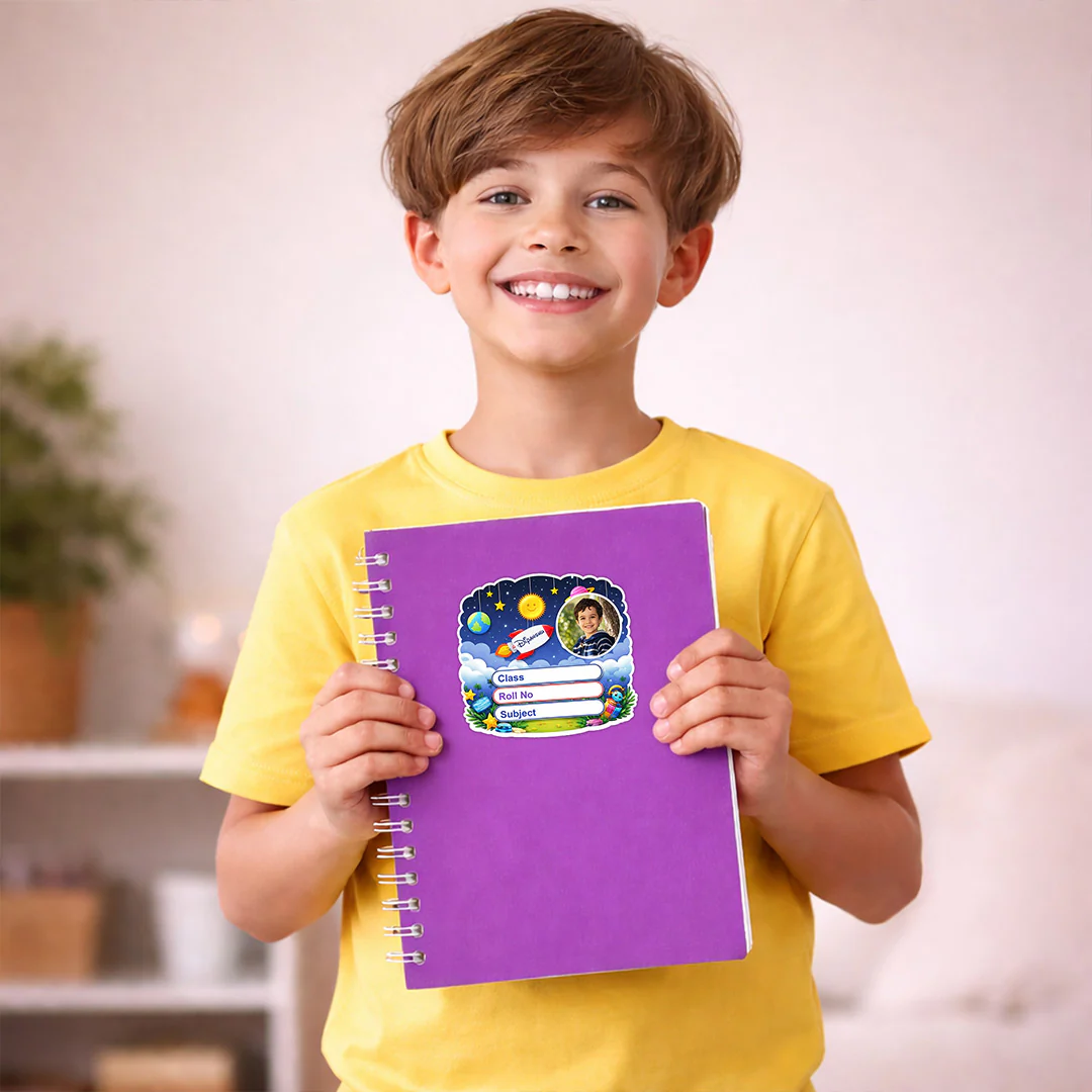 Personalized Space Rocket Theme Kids Name Slips (2x3 Inch, 24 Stickers) - Image 7