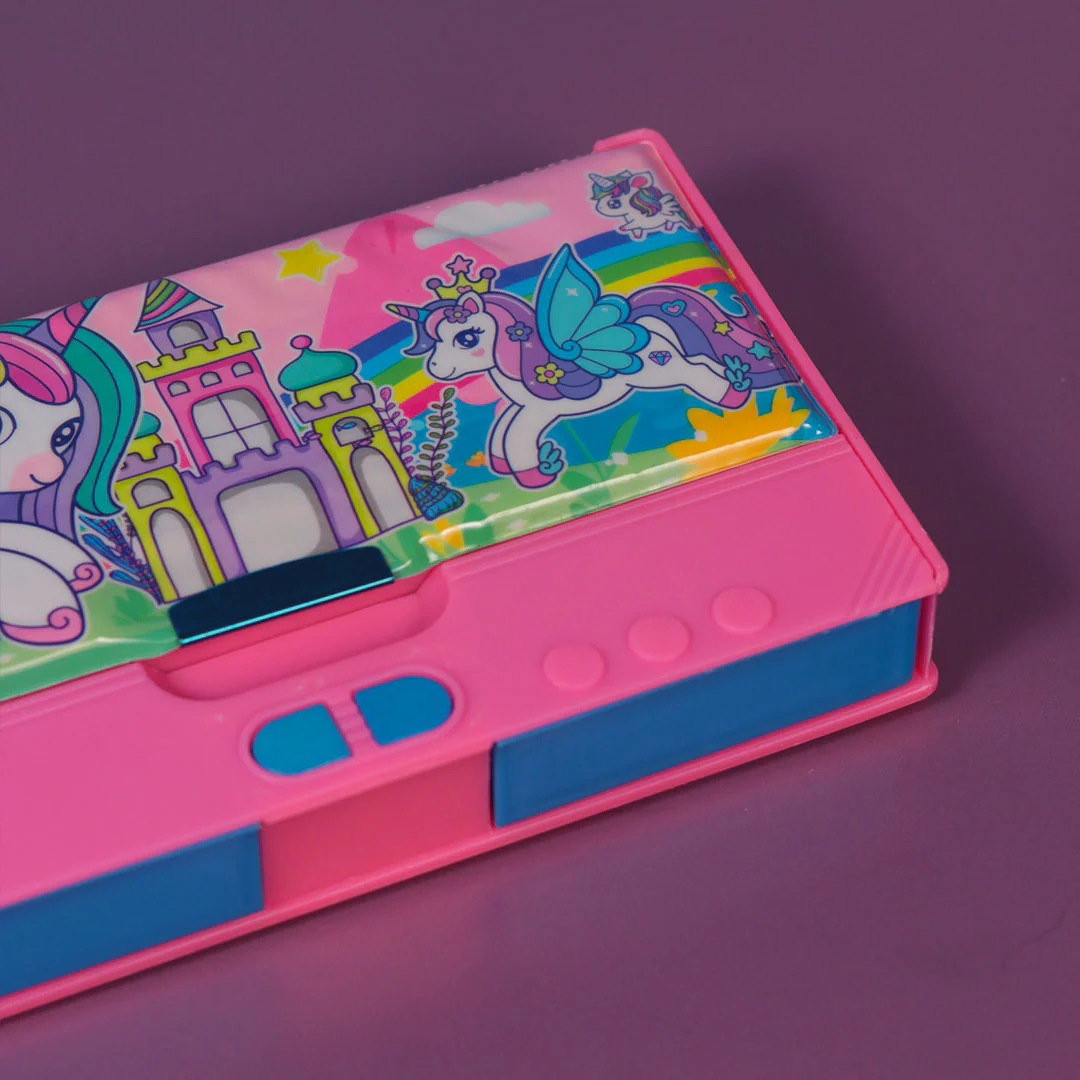 Personalized Unicorn Jumbo Pencil Box (Set of 1, Pink) - Image 11