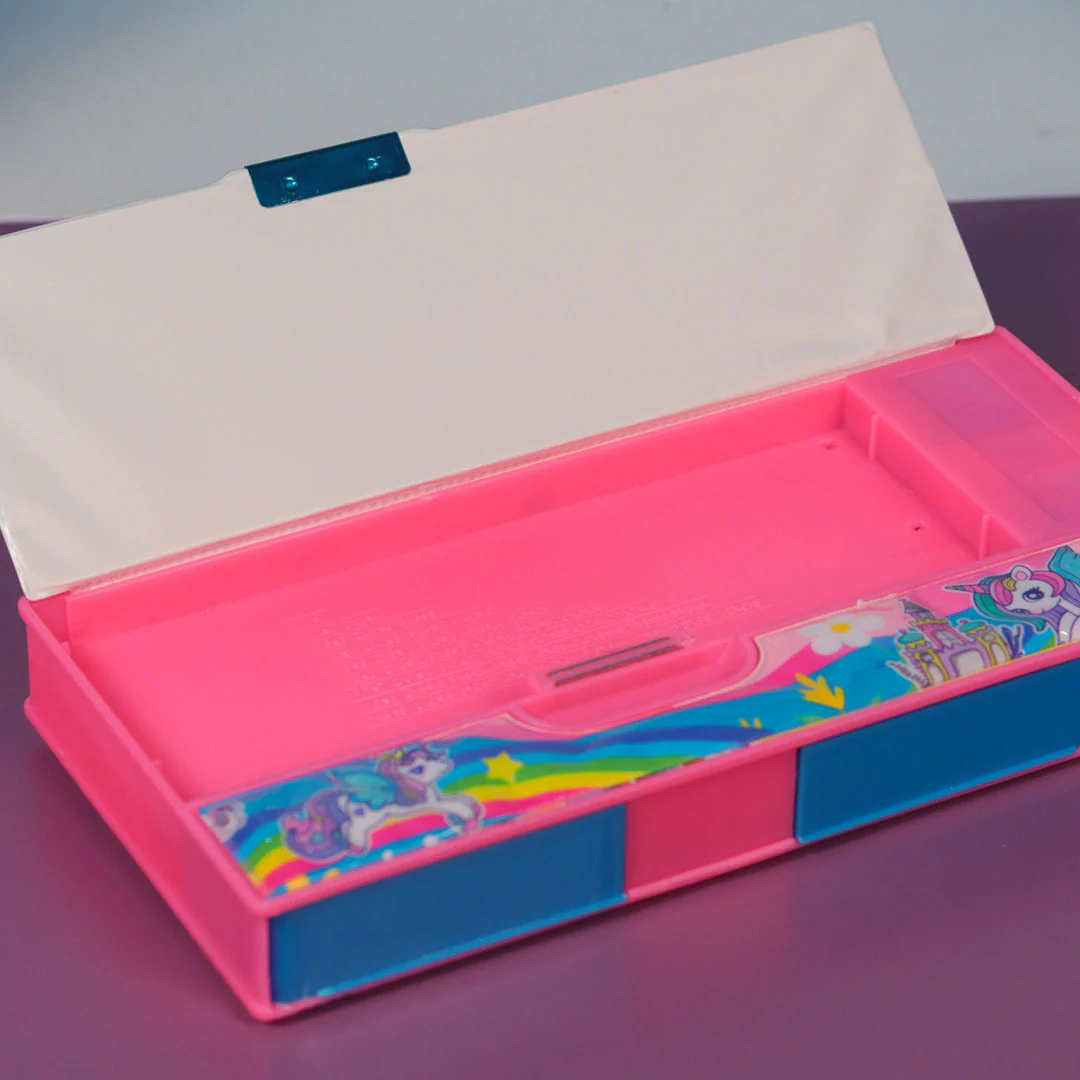 Personalized Unicorn Jumbo Pencil Box (Set of 1, Pink) - Image 4