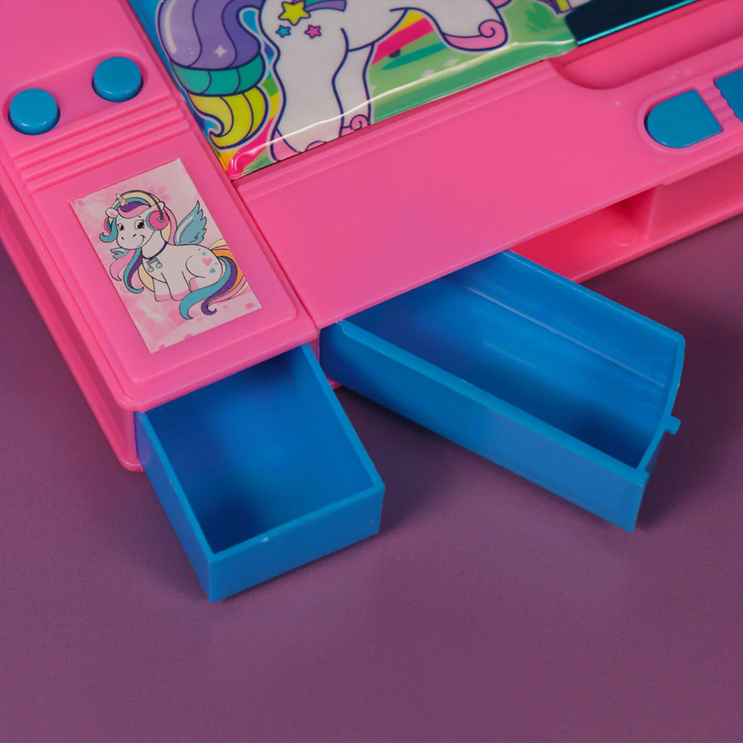 Personalized Unicorn Jumbo Pencil Box (Set of 1, Pink) - Image 8