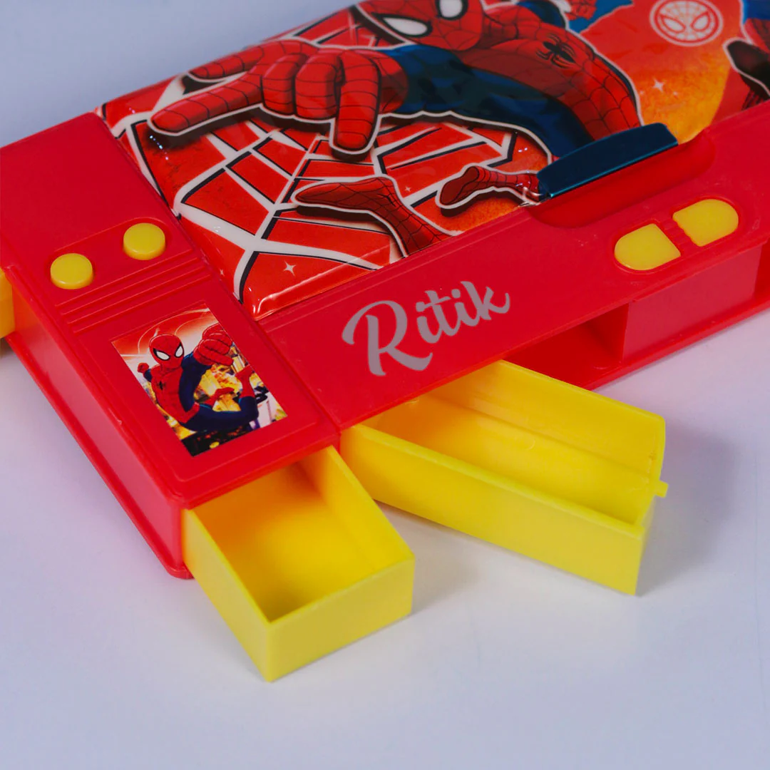 Personalized Spiderman Pencil Box(Set 1, Red) - Image 5