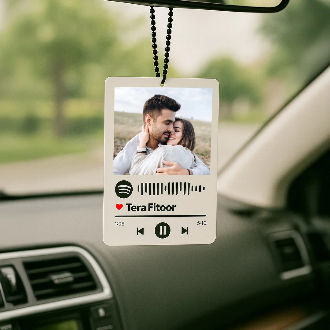 Personalized Spotify Car Hanging Plaque-3x2.5" - Image 3