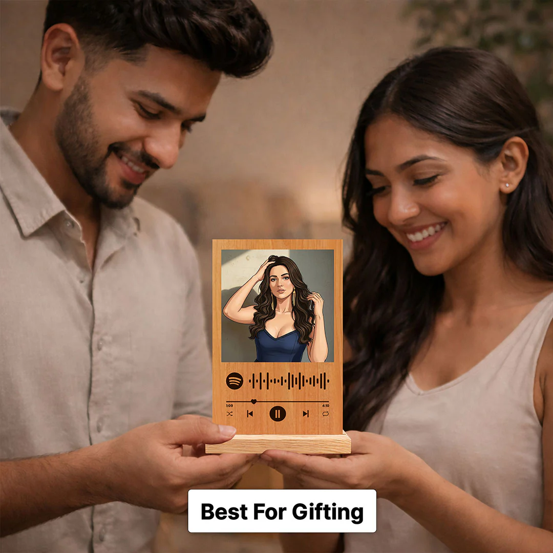 Personalized Spotify Song Wooden Photo Frame | Music Plaque Table Top Gift 4x6" - Image 5