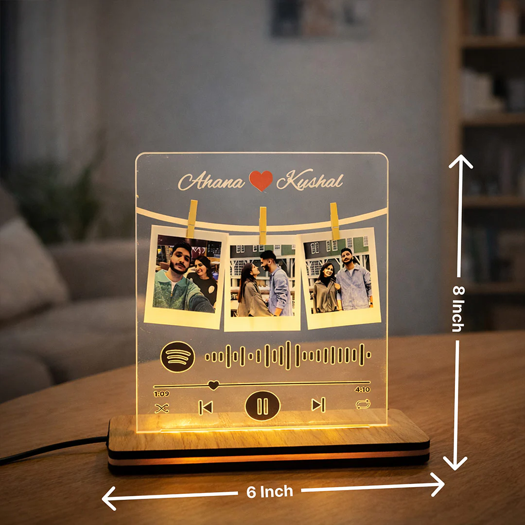 Personalized Spotify Style Acrylic LED Lamp(8x6") - Image 3