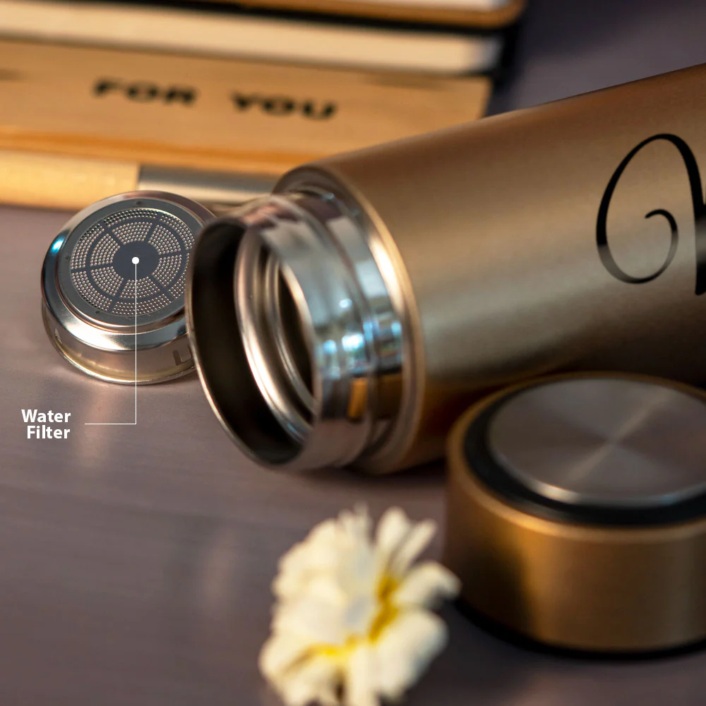 Golden Stainless Steel Water Bottle - Image 3