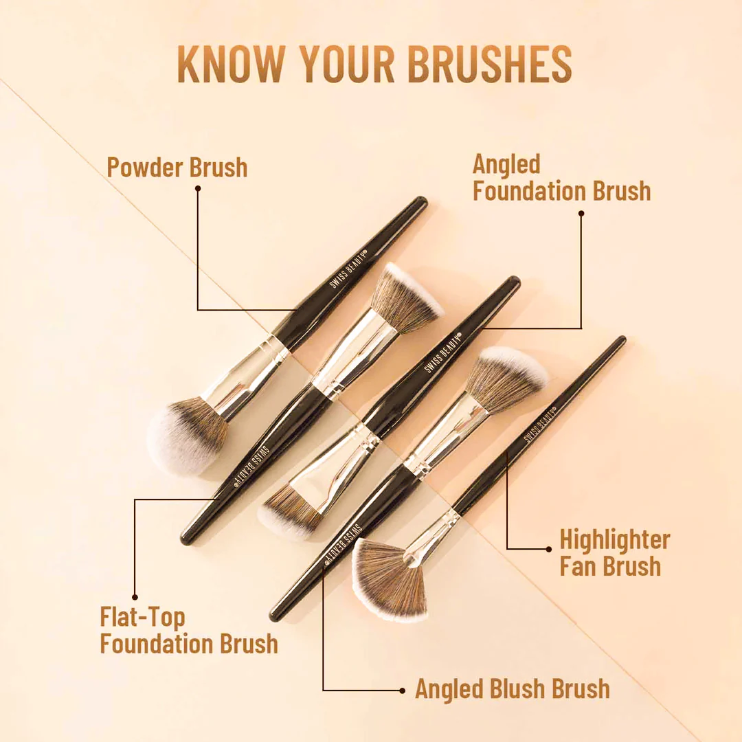 Personalized Swiss Beauty 12 -Piece Makeup Brush Set - Image 4