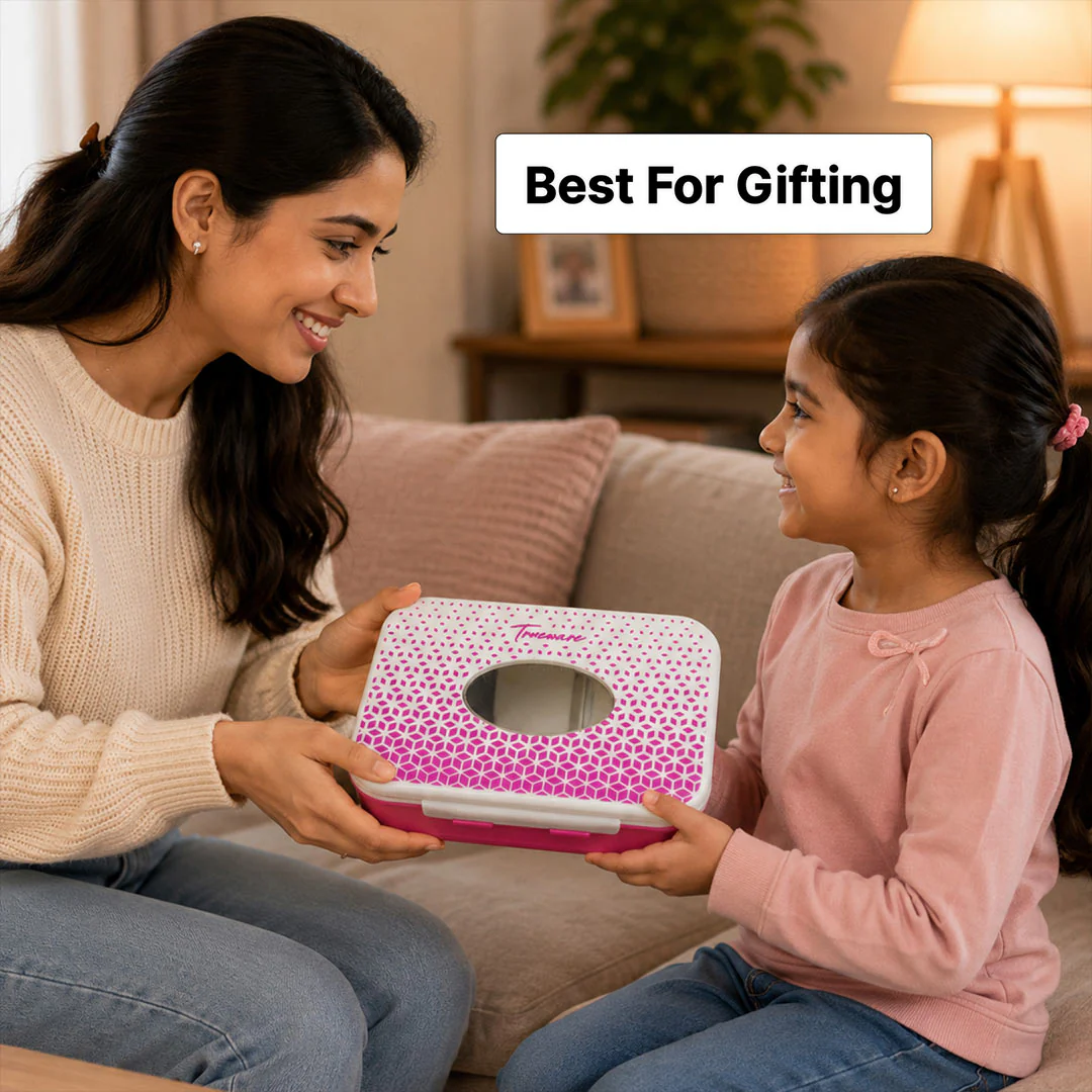 Personalized Trueware Stainless Steel Lunch Box | Leakproof Bento Tiffin Box with Spoon & Fork for Kids & Office - Image 3