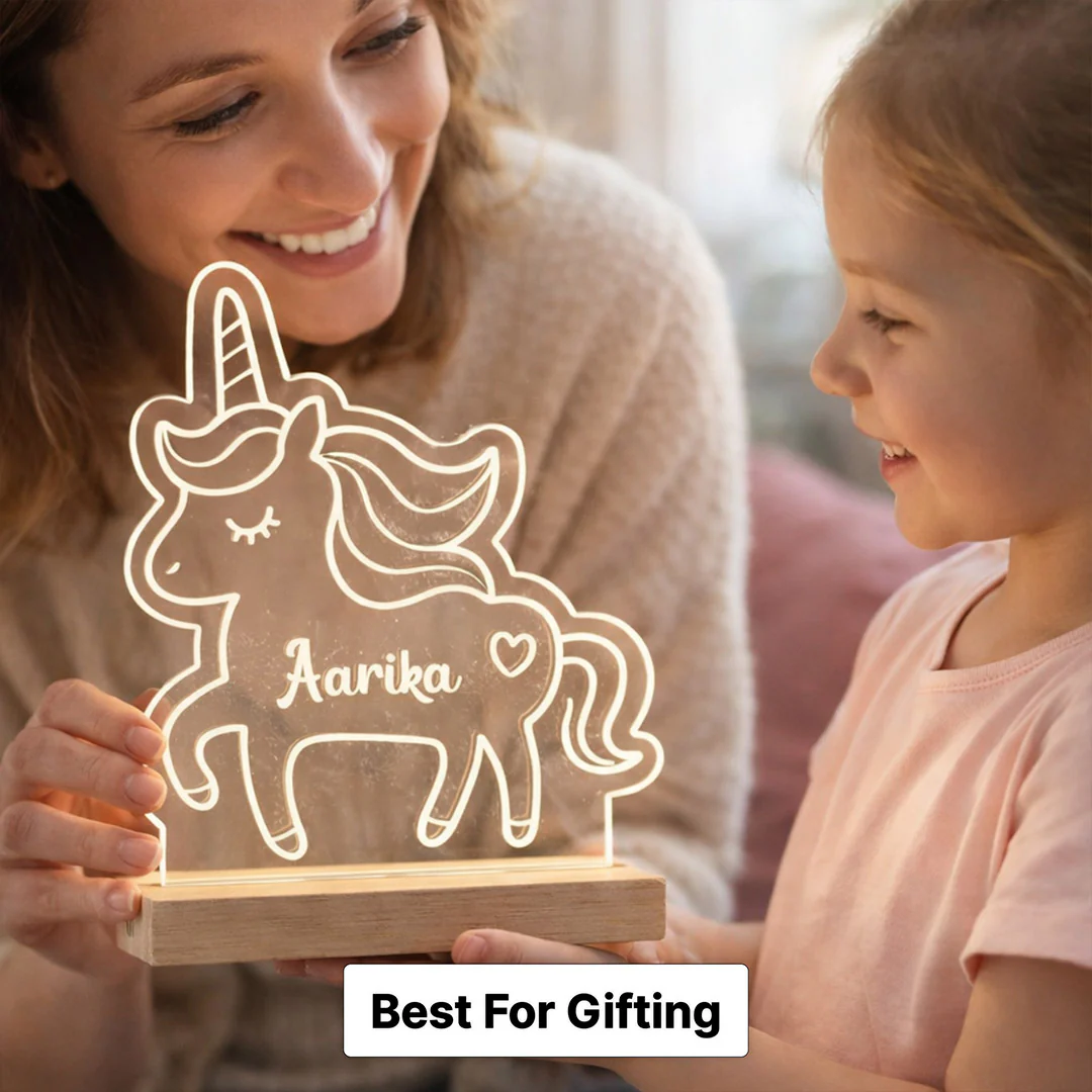 Personalized Unicorn Acrylic Name Stand for Girls, Kids & Loved Ones (7x8") - Image 5
