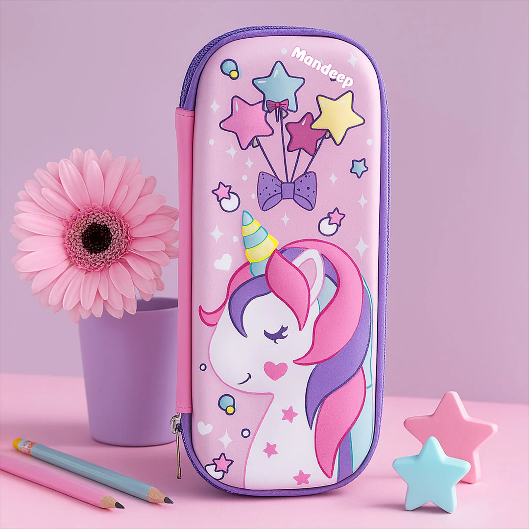 Personalized Unicorn Pencil Pouch for Kids