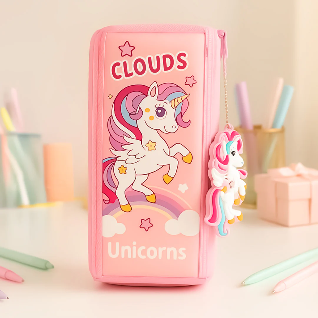 Personalized Unicorn Pencil Pouch – Pink