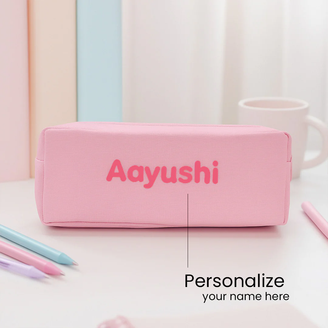 Personalized Unicorn Pencil Pouch – Pink - Image 2