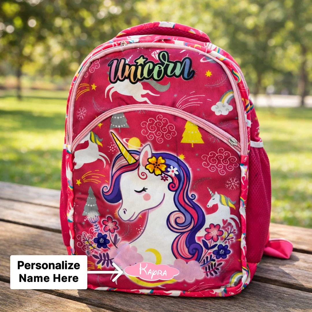 Personalized Unicorn School Backpack for Girls - Image 2