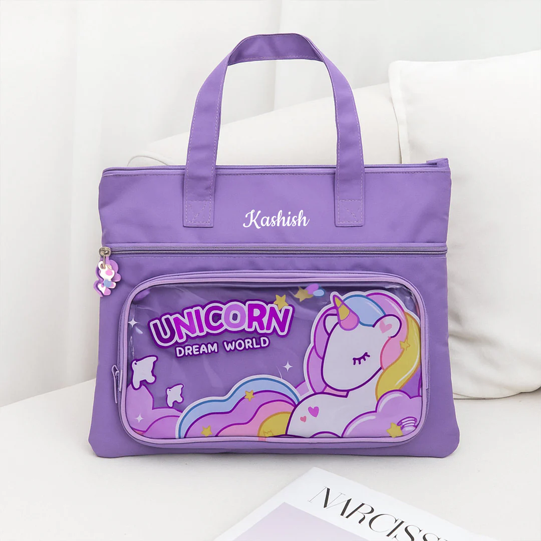 Personalized Unicorn Transparent Zipper Bag