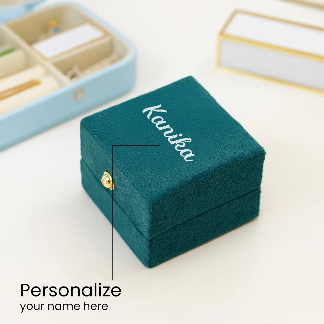 Personalized Velvet Ring Box - Image 2