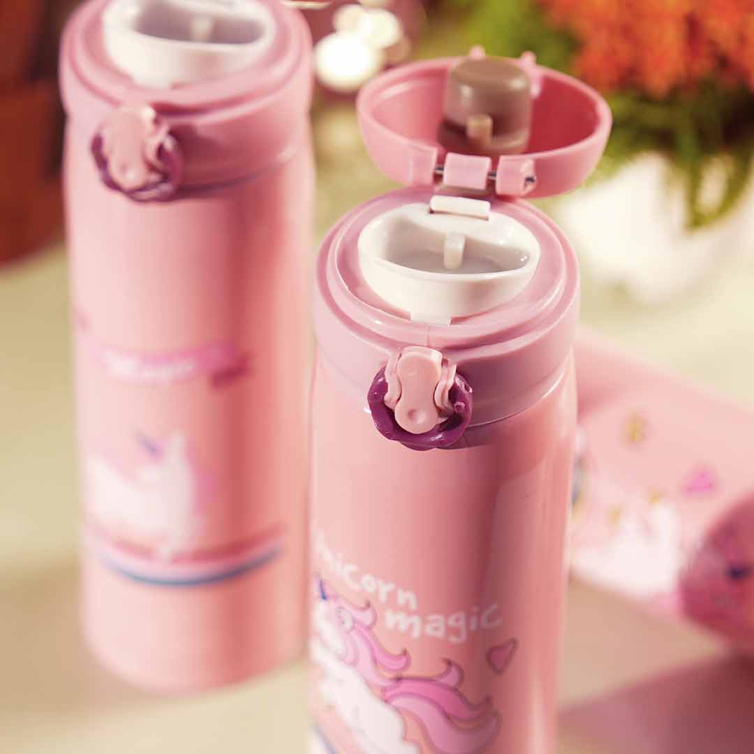 Personalized Pink Water Bottles for Kids -350 ML - Image 15