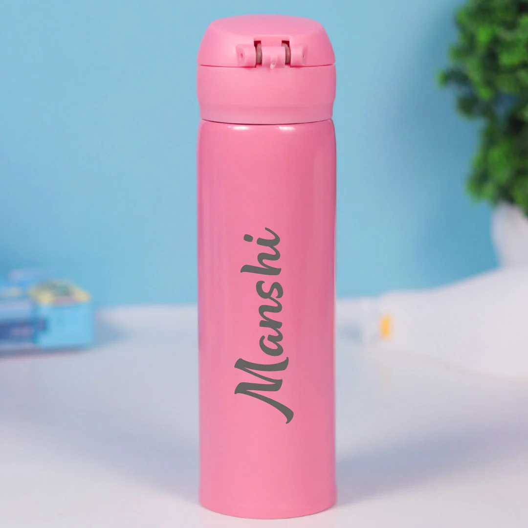Personalized Pink Water Bottles for Kids -350 ML - Image 7