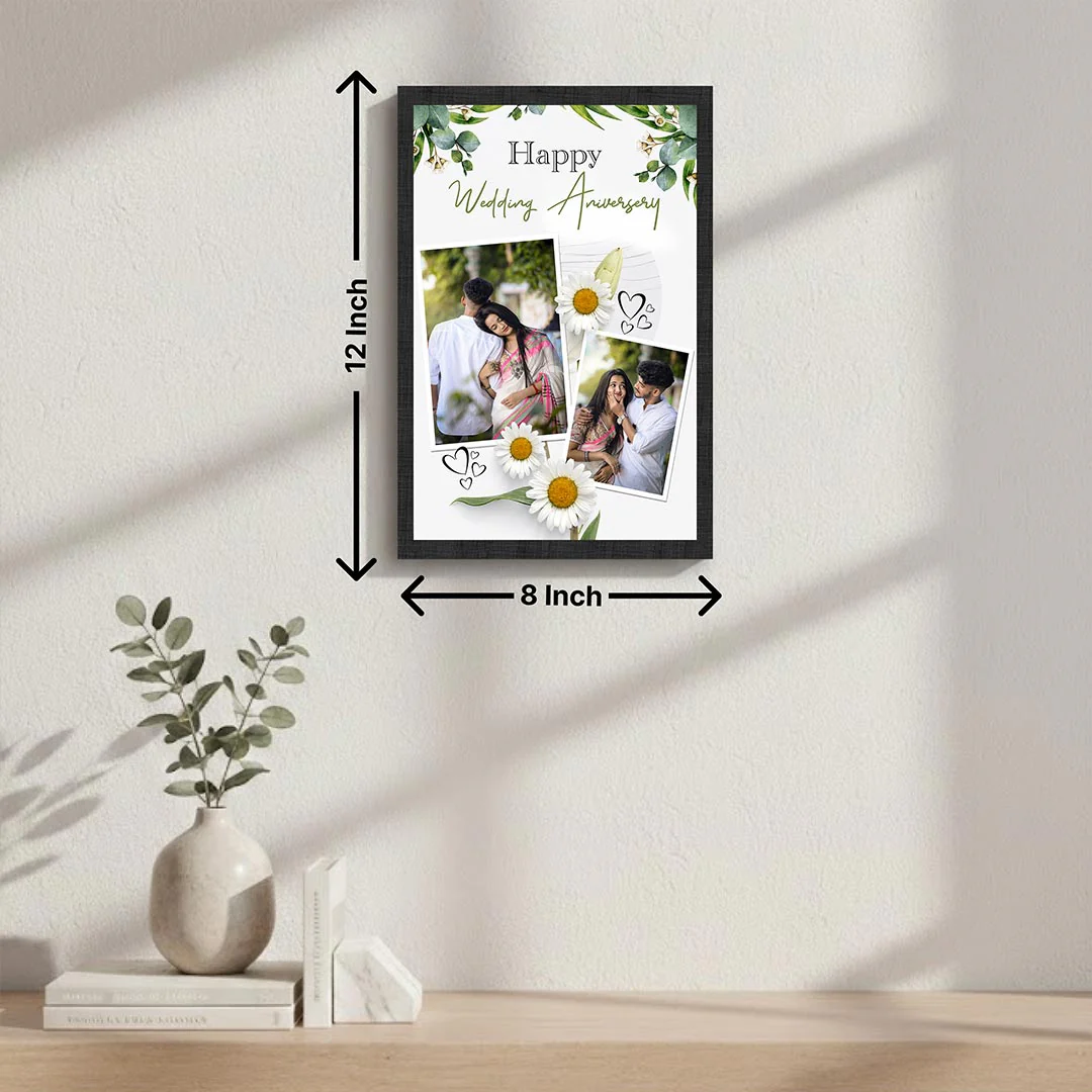 Personalized Wedding Anniversary Photo Wall Frame | Couple Memory Keepsake Gift - Image 2