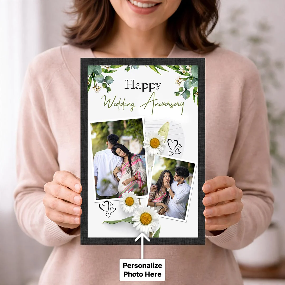 Personalized Wedding Anniversary Photo Wall Frame | Couple Memory Keepsake Gift - Image 3
