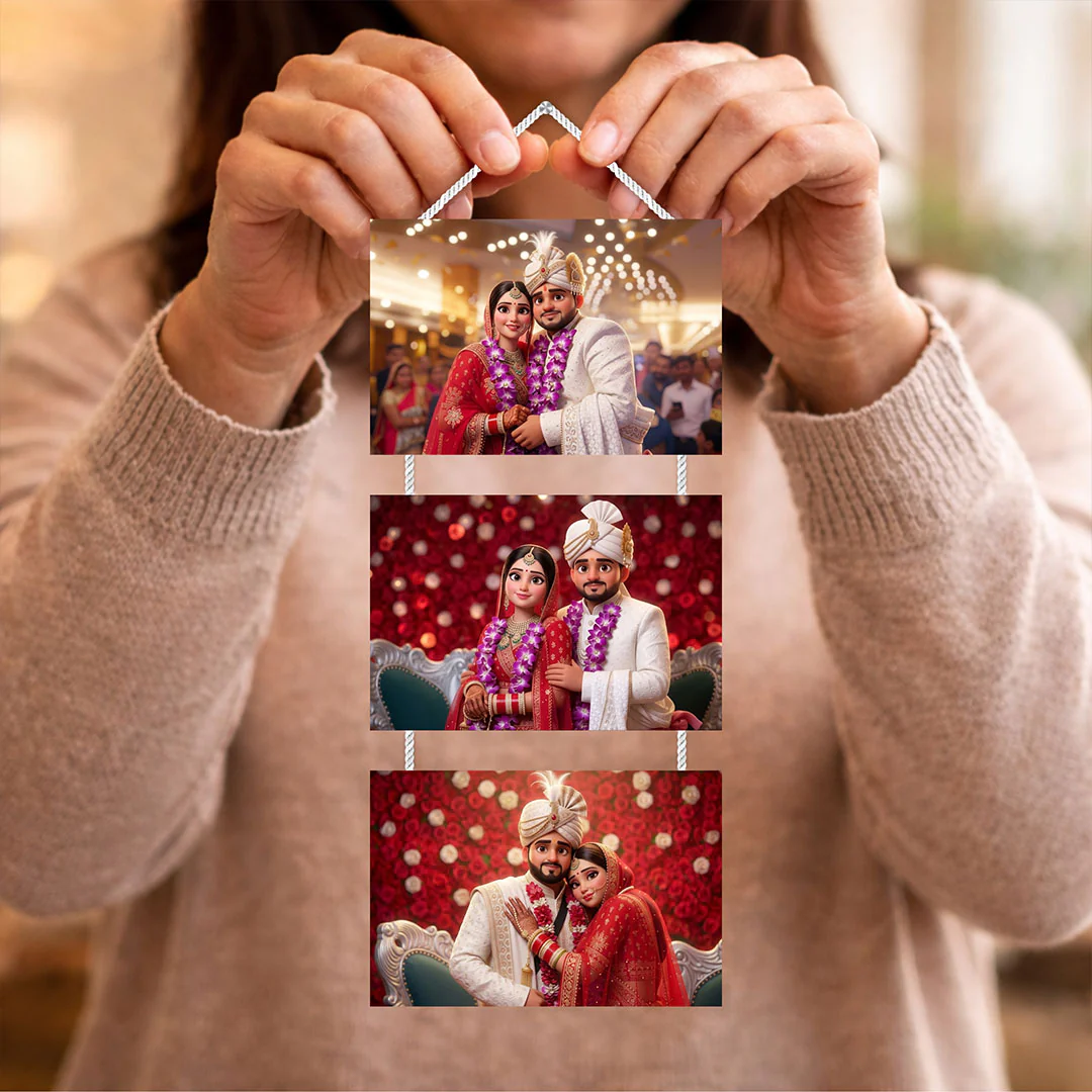Personalized Wedding Photo Collage Wall Hanger-6x14" - Image 4