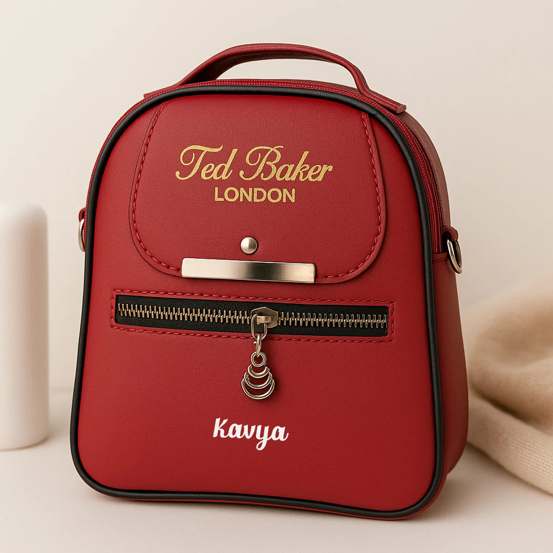 Personalized Women's Leather Sling Bag - Image 2