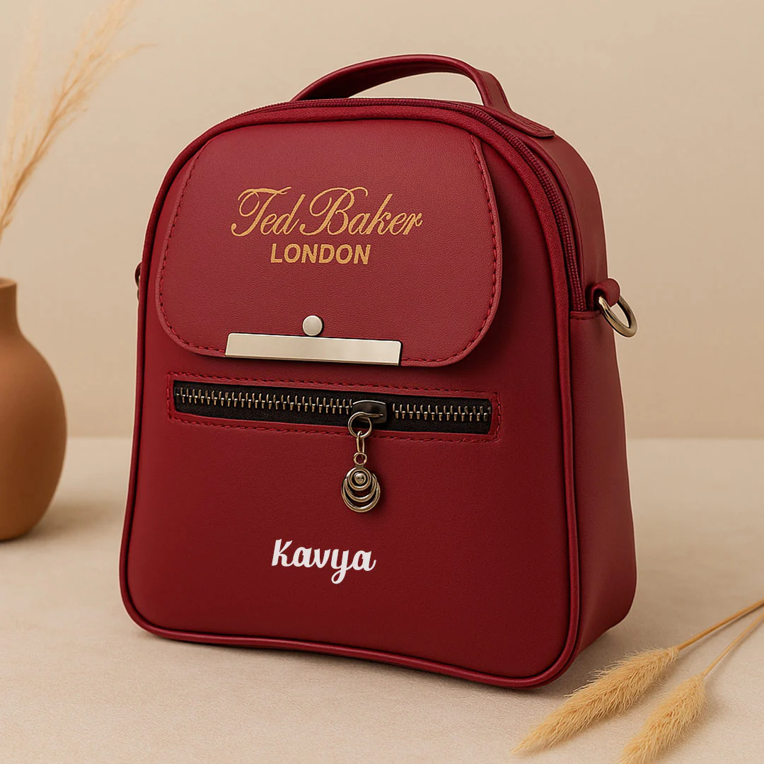 Personalized Women's Leather Sling Bag - Image 7