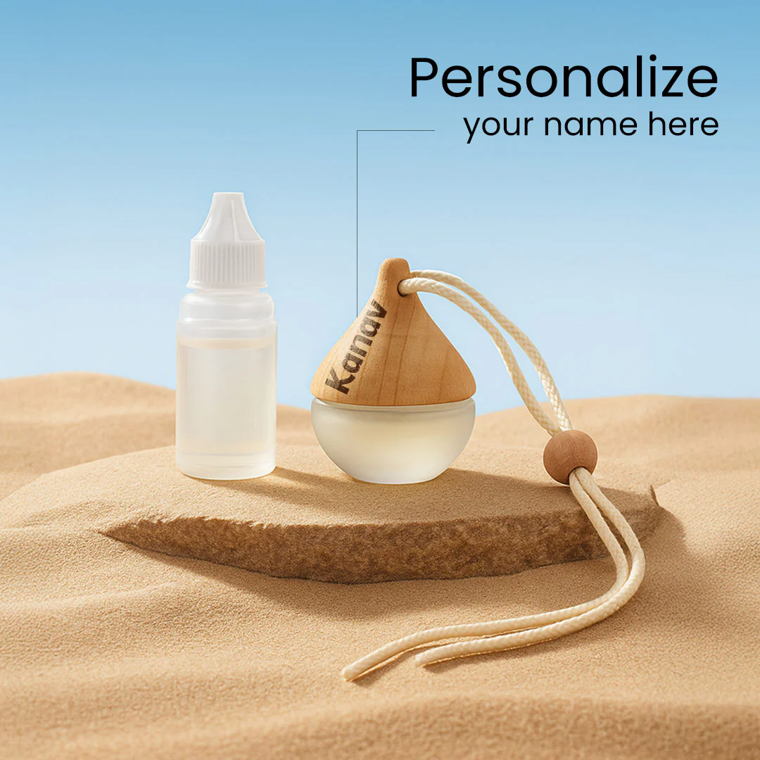 Personalized Wooden Car Perfume Bottle - Image 2