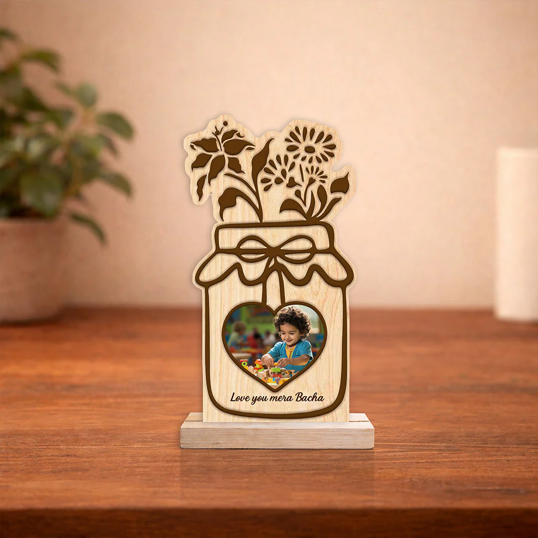 Personalized Wooden Jar Table Top for Kids-4x8"