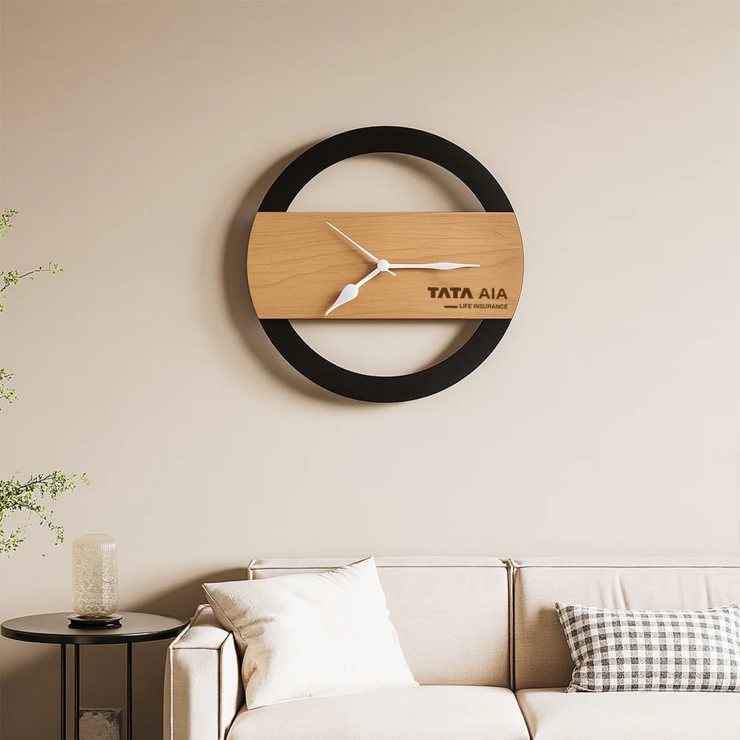 Personalized Wooden Round Wall Clock - Image 3