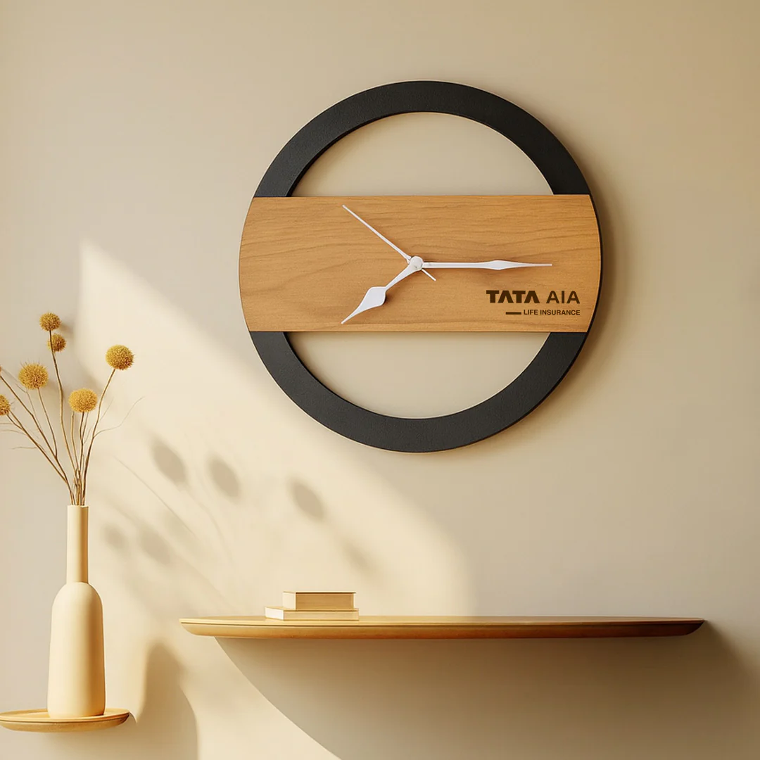 Personalized Wooden Round Wall Clock - Image 4
