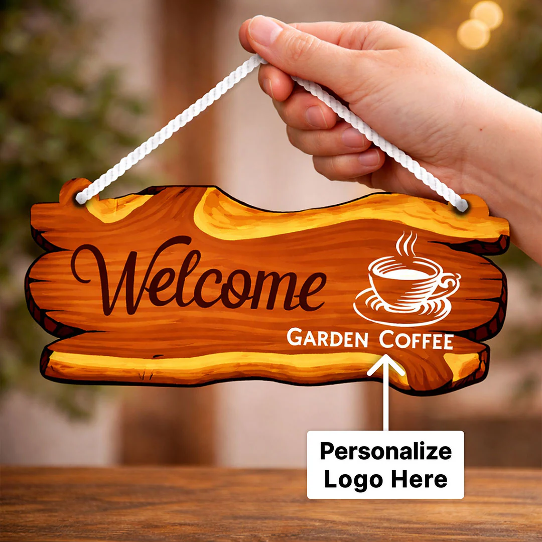 Personalized Wooden Welcome Door Sign – 10×5 Inch - Image 4