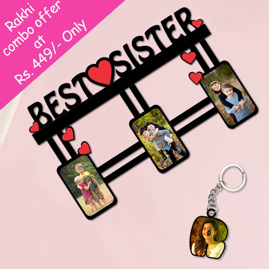Photo collage frame- Rakhi Sister Gift-8 x 12 inch