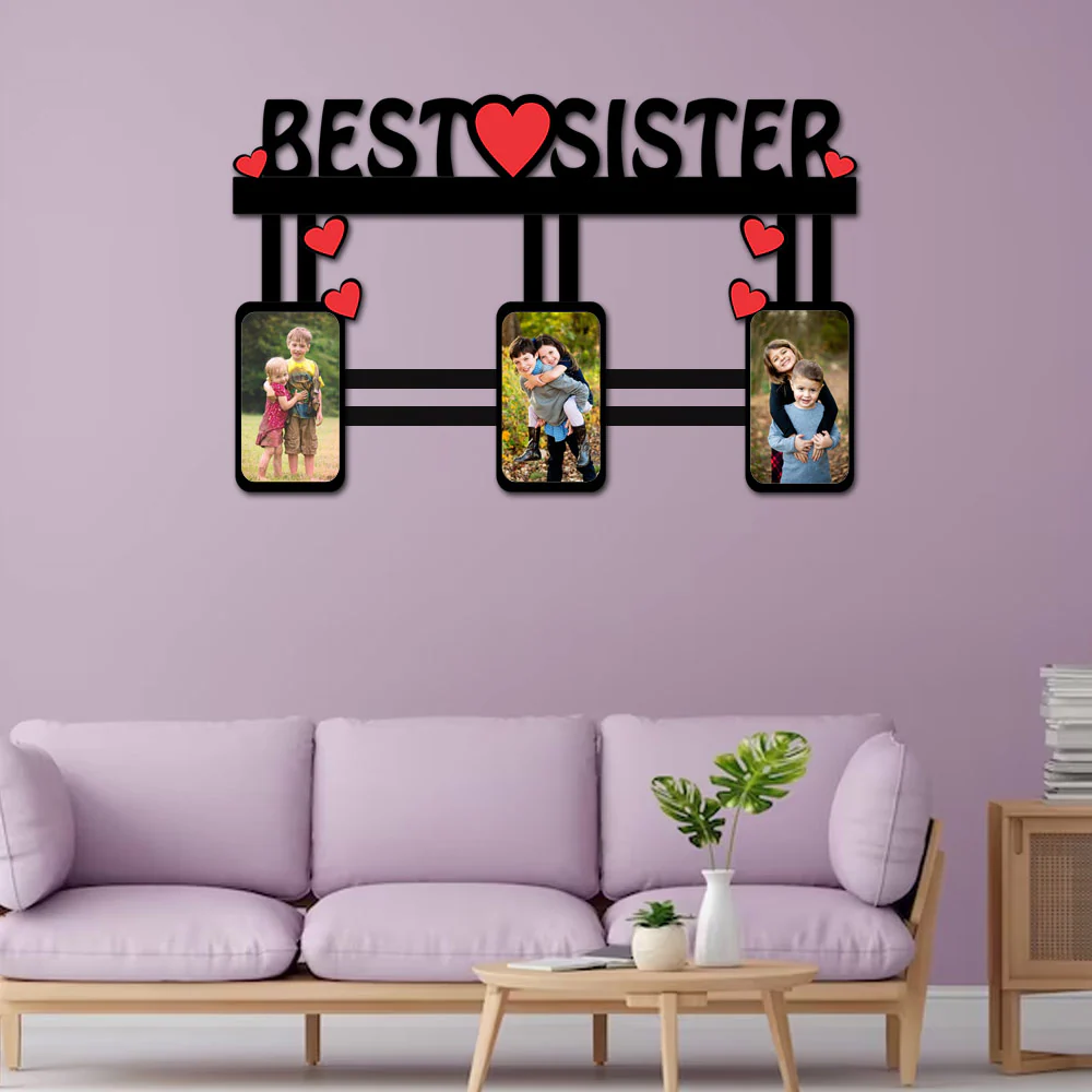 Photo collage frame- Rakhi Sister Gift-8 x 12 inch - Image 2