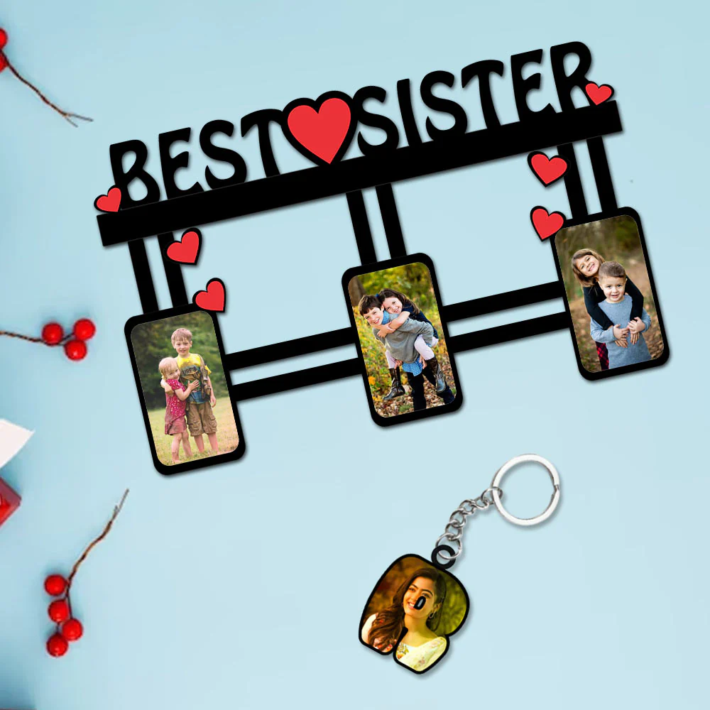 Photo collage frame- Rakhi Sister Gift-8 x 12 inch - Image 4
