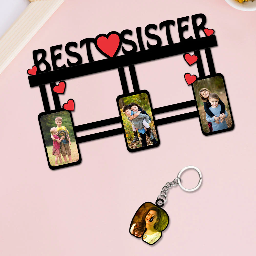 Photo collage frame- Rakhi Sister Gift-8 x 12 inch - Image 5