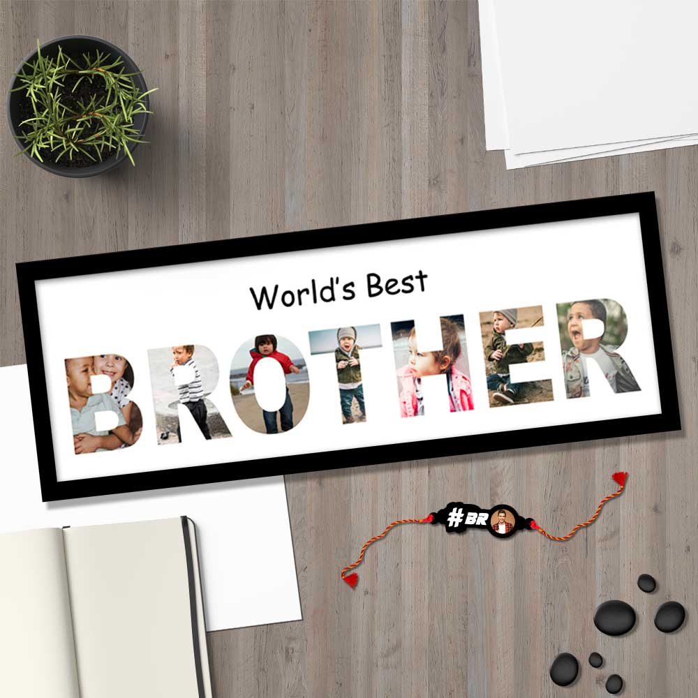 Photo Collage Frame-Rakhi Gift for Brother Online -6 X 18 inch - Image 4
