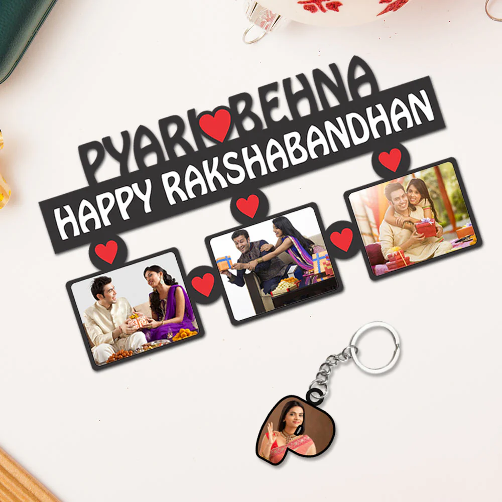 Photo Collage Frame- Sister Gifts for Rakhi-8 x 12 inch - Image 4