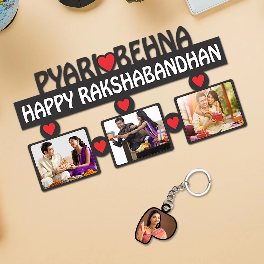 Photo Collage Frame- Sister Gifts for Rakhi-8 x 12 inch - Image 5