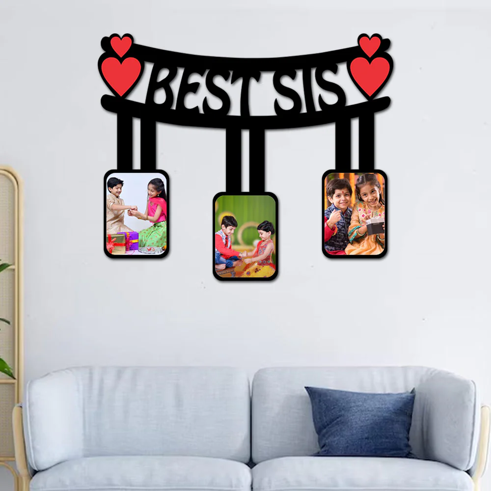 Photo Collage Frame - Best Rakhi Sister Gifts-8 x 12 inch - Image 2
