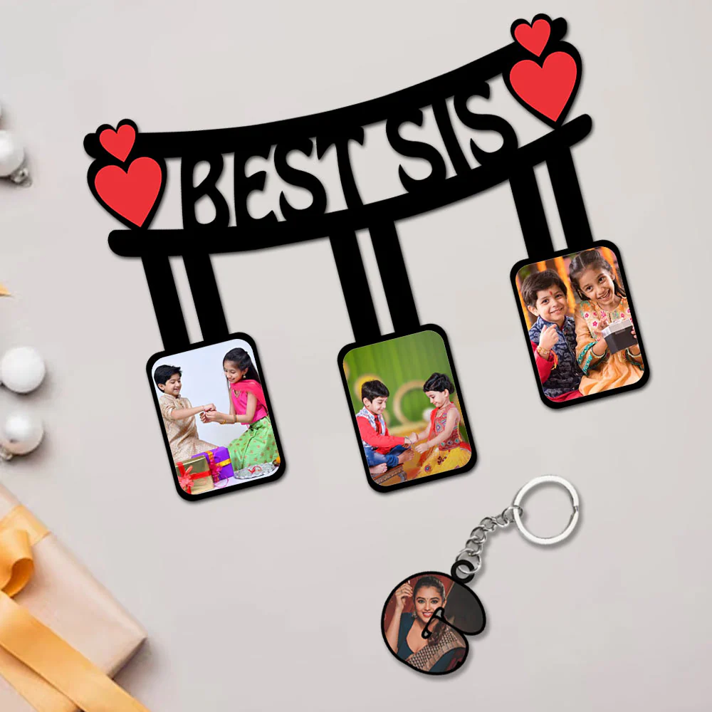 Photo Collage Frame - Best Rakhi Sister Gifts-8 x 12 inch - Image 4
